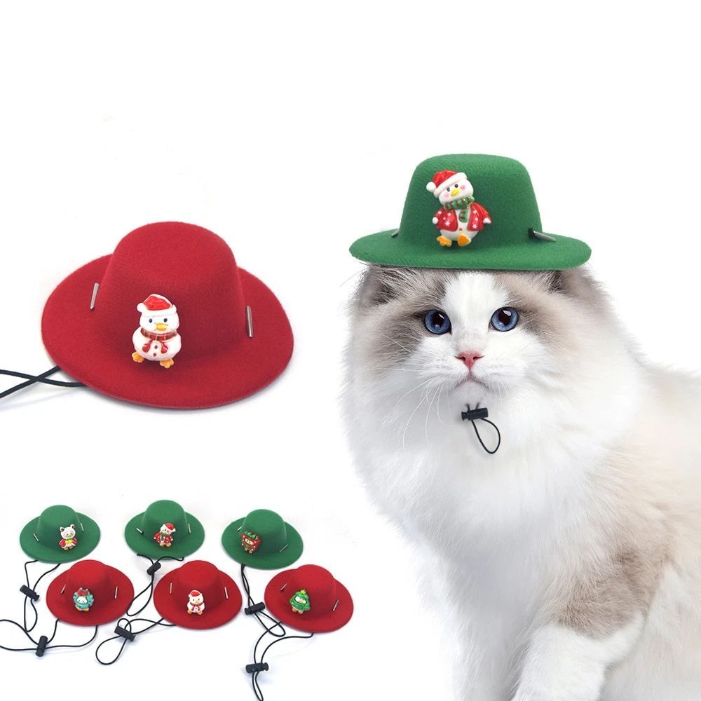Pet Christmas Hat Felt Cloth Soft Cute Decorate Cosplay