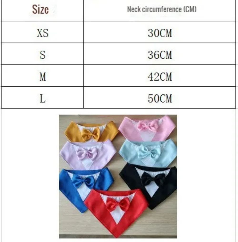Pet Triangle Bib Bow Saliva Towel
