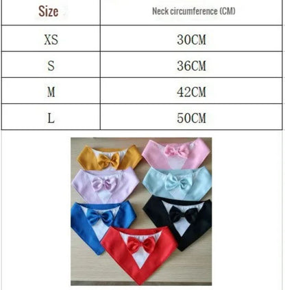 Pet Triangle Bib Bow Saliva Towel